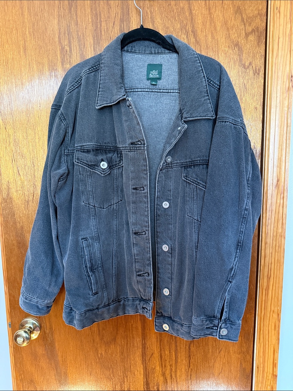 wild fable Black Washed Denim Jacket - women’s